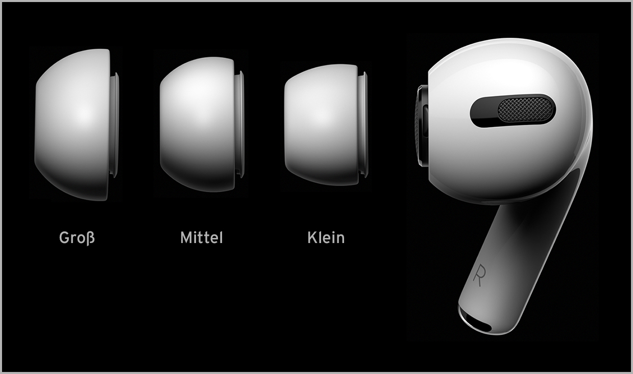 AirPods Pro - Überarbeiteter Sitz und Komfort AirPods Pro - Überarbeiteter Sitz und Komfort